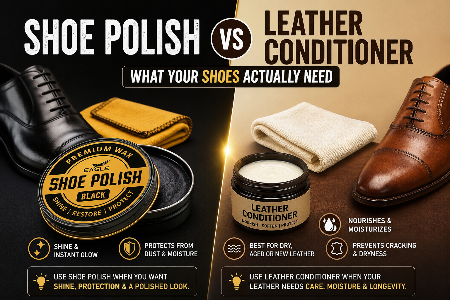 Shoe Polish vs Leather Conditioner: What Your Shoes Actually Need